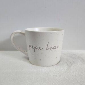 Threshold Papa Bear Cream Speckled Stoneware Coffee Cup Mug 14 Oz